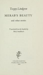 book cover of Merab's Beauty and Other Stories: Including the Way of a Serpent by Torgny Lindgren