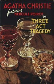 book cover of Murhenäytelmä kolmessa näytöksessä by Agatha Christie