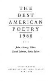 book cover of The Best American Poetry, 1988 by John Ashbery