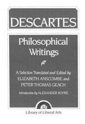 book cover of Descartes Philosophical Writings (Modern Library, No. 43) by René Descartes