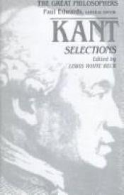 book cover of Kant : selections by Иммануил Кант