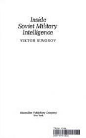 book cover of Inside Soviet Military Intelligence by Viktor Suvorov