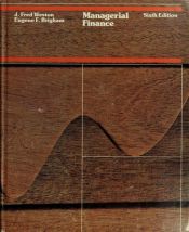 book cover of Managerial Finance, fifth edition by J. Fred Weston