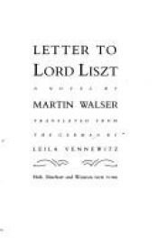 book cover of Letter to Lord Liszt by Martin Walser