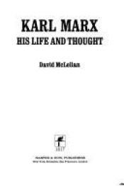 book cover of Karl Marx: his life and thought by David McLellan