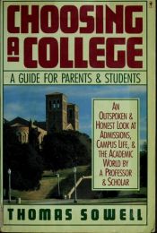book cover of Choosing a College by Thomas Sowell