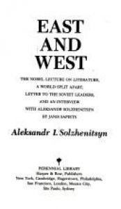book cover of East and West by Aleksandr Solzjenitsyn