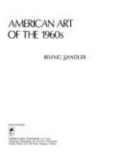 book cover of American Art of the 1960's (Icon Editions) by Irving Sandler