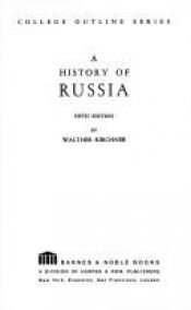 book cover of A History of Russia by Walter Kirchner