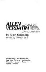 book cover of Allen Verbatim: Lectures on Poetry, Politics, Consciousness by Allen Ginsberg