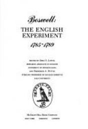 book cover of Boswell, the English experiment, 1785-1789 by James Boswell