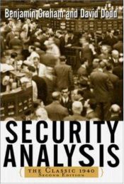 book cover of Security Analysis by Бенджамин Грэм