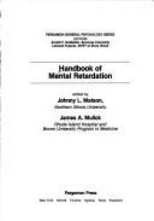 book cover of Handbook of mental retardation by Johnny L. Matson