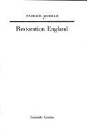 book cover of Restoration England by Patrick Morrah