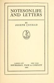 book cover of Notes on Life And Letters by Joseph Conrad