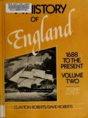 book cover of History of England: Prehistory to 1714, Vol. I by Clayton Roberts