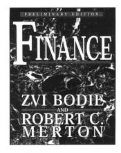 book cover of Finance Preliminary Edition by Robert C. Merton|Zvi Bodie