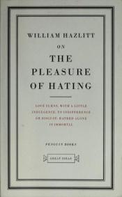 book cover of On the Pleasure of Hating by William Hazlitt