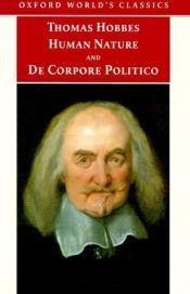book cover of De la nature humaine by Thomas Hobbes