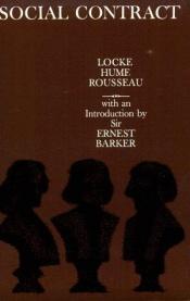 book cover of Social contract : essays by Locke, Hume and Rousseau by John Locke