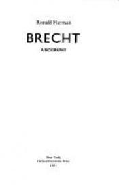 book cover of Brecht by Ronald Hayman