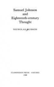 book cover of Samuel Johnson and eighteenth century thought by Nicholas Hudson