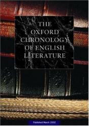 book cover of The Oxford Chronology of English Literature: 001 by Michael Cox