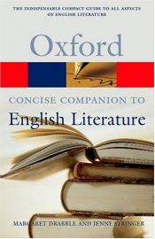 book cover of The concise Oxford companion to English literature by Margaret Drabble