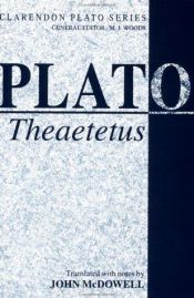 book cover of Theaetetus by Platón
