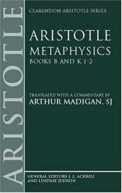 book cover of Metaphysics books B [beta] and K [kappa] 1-2 by Aristóteles