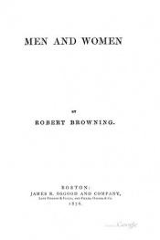 book cover of Men and women and other poems by Robert Browning