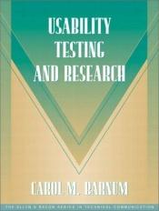book cover of Usability Testing and Research (Part of the Allyn & Bacon Series in Technical Communication) (Technical Communicatio by Carol M. Barnum