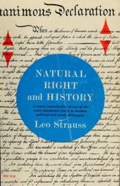book cover of Natural Right and History (Walgreen Foundation Lectures) by Leo Strauss