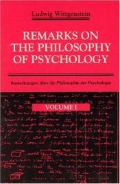 book cover of Remarks on the philosophy of psychology by Ludwig Wittgenstein
