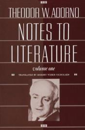 book cover of Notes to Literature: Vol 1 (European Perspectives S.) by Theodor Adorno