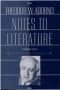 Notes to Literature, Volume 2 (European Perspectives: a Series in Social Thought and Cultural Criticism)