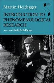 book cover of Introduction To Phenomenological Research (Studies in Continental Thought) by Martin Heidegger