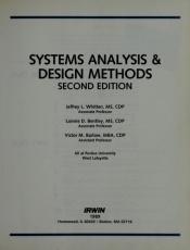 book cover of Systems Analysis and Design Methods by Jeffrey Whitten