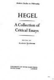 book cover of Hegel; a Collection of Critical Essays by Alasdair MacIntyre