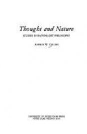 book cover of Thought and Nature: Studies in Rationalist Philosophy by Arthur W. Collins
