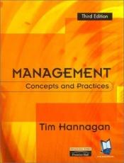 book cover of Management: Concepts and Practices by Tim Hannagan