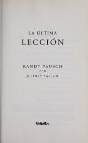 book cover of The Last Lecture by Jeffrey Zaslow|Randy Pausch