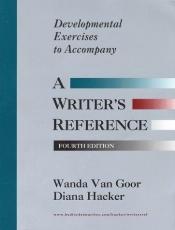 book cover of Developmental Exercises to Accompany a Writers Reference by Diana Hacker