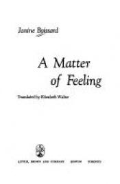 book cover of Matter of Feeling by Janine Boissard