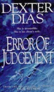 book cover of Error of Judgement by Dexter Dias