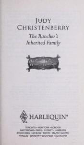 book cover of The Rancher's Inherited Family by Judy Christenberry
