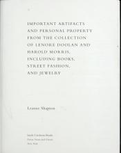 book cover of Belangrijke voorwerpen en persoonlijke bezittingen uit de collectie van Lenore Doolan en Harold Morris, inclusief boeken, kleding en sieraden by Leanne Shapton