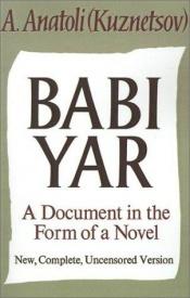 book cover of Babi Yar by Anatoli Koeznetsov