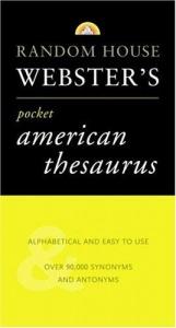 book cover of Webster's Pocket American Thesaurus by Random House