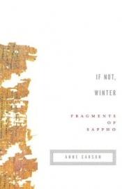 book cover of If Not, Winter : Fragments of Sappho by Saffo